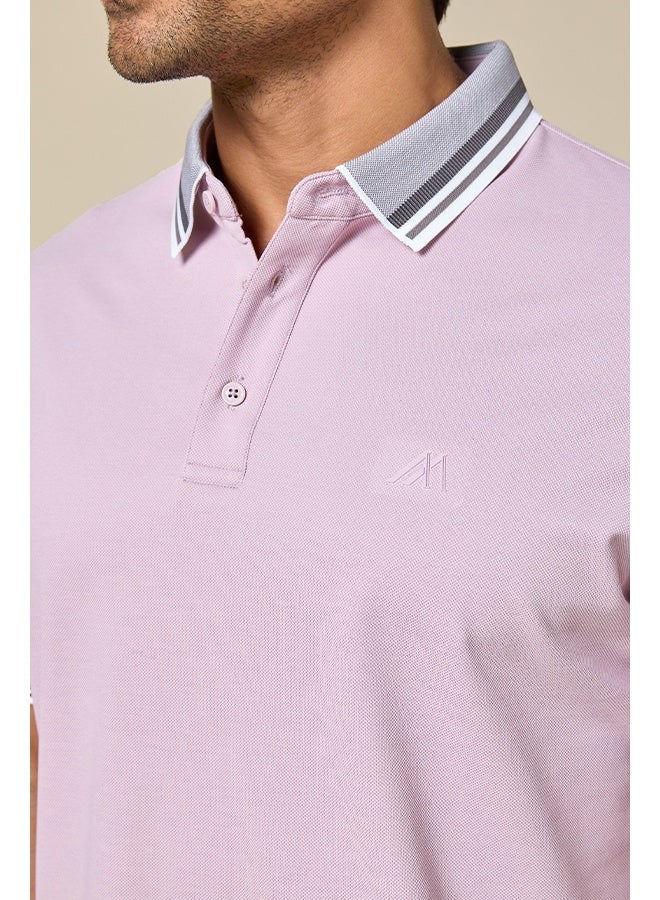 Mannerism The Rose Blend Pink Lyocell Blend Polo Comfort Fit - Image 2